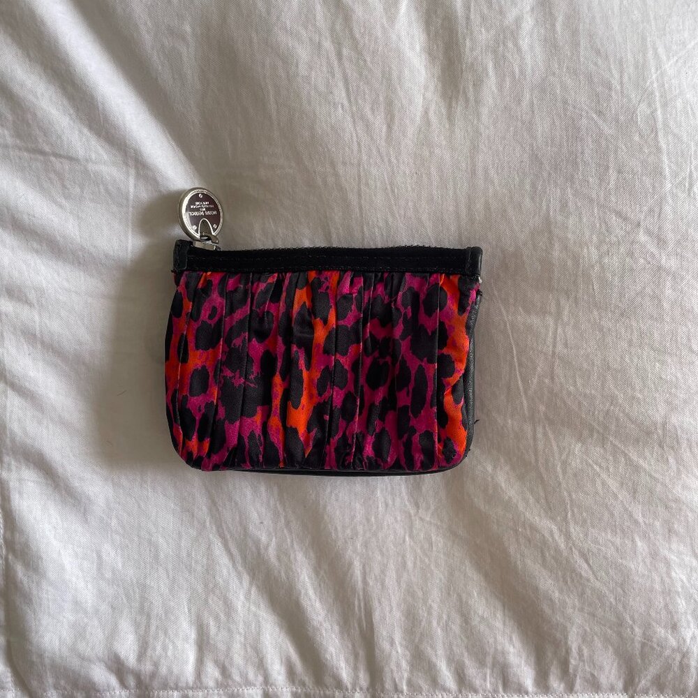 Henri Bendel Cheetah Print Sequin Coin Clutch